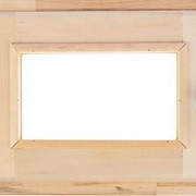 Окно для бани 300х400мм (липа, двойное стекло прозрачное) фото