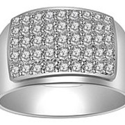 Кольцо мужское классическое с бриллиантами I1/G 1.01 Ct фотография