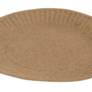 Тарелка круглая рифлёная Крафт 17 см фото