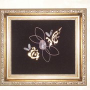 Коллаж с натуральным камнем фото