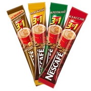 Nescafe (Нескафе) 3в1 стик оригинал, тросниковый сахар, стронг, кремо, турбо,кокос. фото