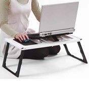 Cтолик для ноутбука с охлаждением 2 USB кулерами LD 09 E-TABLE, подставка столик для ноутбука​ фото