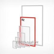 Пластиковая рамка с закругленными углами формата А2 фото