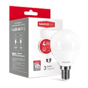 LED лампа MAXUS G45 F 4W мягкий свет 220V E14 (1-LED-5411) фото