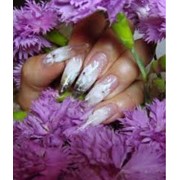 Наращивание ногтей: роспись, лепка. фото