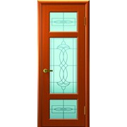 Дверь Валентия-2 Темный анегри остекление Светлое Федерика фото