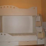 Детские кровати двухъярусные, односпальные, кровать-чердак на заказ по Вашим размерам с ДСП, шпона и массива дерева фотография