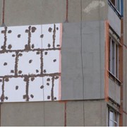 Теплоизоляция фасадов пенополистиролом. фотография
