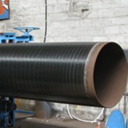 Теплоизоляция трубопроводов. Гидроизоляция термоусадочной плёнкой стальных труб. фотография