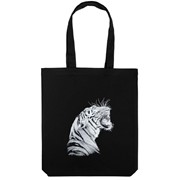 Холщовая сумка Like a Tiger, черная фотография