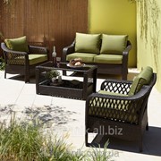 Набор садовой мебели, Sumatra 4 Piece Conversation Sofa Set in Olive Green