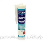 Герметик KRASS силиконовый санитарный бесцветный 300мл фото