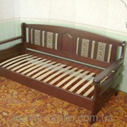 Деревянный диван - кровать Орфей - 2 (190\200*80\90\120) массив - сосна, ольха, дуб. фото