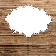 Речевое облачко “Мысль в облачке“ чистая (арт. F-158) фотография