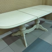 Стол ориана-3 белая эмаль+золотая патина фотография