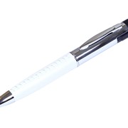 Флешка в виде ручки с мини чипом, 16 Гб, белый/серебристый фото