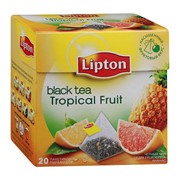 Черный чай в пирамидках Lipton Tropical Fruit Tea 20 пак * 1,8г фотография