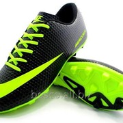 Футбольные бутсы Nike Mercurial FG Black/Volt фото