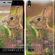 Чехол на Huawei Ascend P6 Кролик и цветы “3019c-39“ фотография