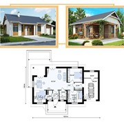 Коробка одноэтажного дома, общей площадью - 160,0 м² фото