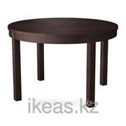 Раздвижной стол коричнево-чёрный БЬЮРСТА фото