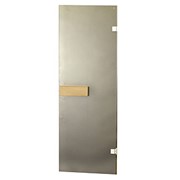 Дверь стеклянная (ПЛ-44Л,сатин, коробка липа) фото