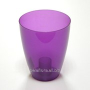 Горшок пластиковый “Эрия“ 13 фиолетовый прозрачный фотография