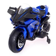 Электромотоцикл «Спортбайк», 2 мотора, цвет синий фото