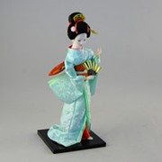 Кукла самурай Гейша с веером в халате