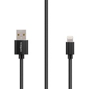 Кабель Rombica Digital IS-01 USB - Apple Lightning (MFI) металлическая оплетка 1м черный фотография