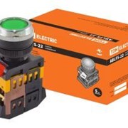 Кнопка ABLFS-22 зеленый d22мм неон/230В 1з+1р TDM ELECTRIC SQ0704-0009 фото