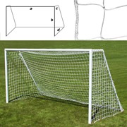 Сетка футбольная a:5.0 b:2.0 c:0.8 d:1.2 м, нить 3,5мм ПП, ячейка10x10 см FS№F5.0x2.0 белый фото