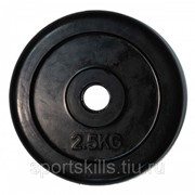Диск обрезиненный ZSO черный Classic D-26, 2,5 кг фото
