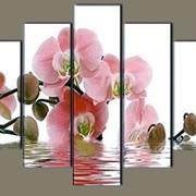 Нежность, орхидеи (модульная интерьерная объемная картина маслом на холсте на заказ) фото