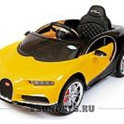 Детский электромобиль Bugatti Chiron HL318 желто-черный глянец фотография