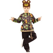 Карнавальный костюм для детей Пуговка Мишка Топтыжка детский, 30 (116 см) фото