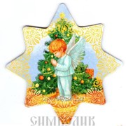 Магнит на картоне С Рождеством Христовым Артикул:006002мпк90003