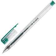 Ручка гелевая STAFF “Basic“, ЗЕЛЕНАЯ, корпус прозрачный, хромированные детали, узел 0,5 мм, линия письма 0,35 фото