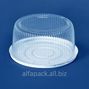 Упаковка пластиковая АЛЬФА-ПАК ПС-230 крышка прозрачная, дно белое фото