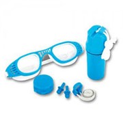 Набор для плавания, 3 предмета: очки, зажим для носа, беруши, от 7 лет, цвет МИКС1693562 фото
