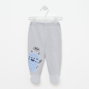 Ползунки для мальчика, цвет серый, рост 68 см фото