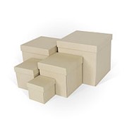Комплект подарочных коробок “Бежевый Wow Box“ 5 в1, 210х210х210 мм, 3407 фотография