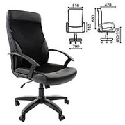 Кресло для руководителя Brabix "Vector EX-559", экокожа "премиум", черное