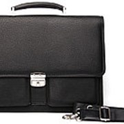 Мужской портфель из искусственной кожи с 2-мя накладным карманами фото