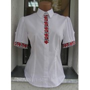 Блуза женская вышитая з коротким рукавом “Подоляночка“ фото