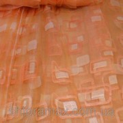 Ткань для тюли, органза, гардина персиковый арт 227 фото