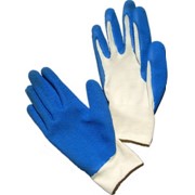 Перчатки рабочие трикотаж нейлон/латекс на 1/2 синие /12/960 фото