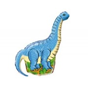 Шар фольгированный Ф М Фигура 3 Динозавр голубой FM фото