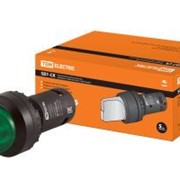 Переключатель на 2 положения с фиксацией SB7-CK2365-24V короткая ручка (LED) d22мм 1з+1р зеленый SQ0746-0060 TDM ELECTRI фото