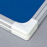 [2x3GT296] Доска витрина текстильная 2x3 GT296 60х90 модель 2 синяя, алюмин.рамка